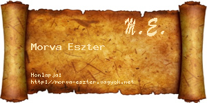 Morva Eszter névjegykártya